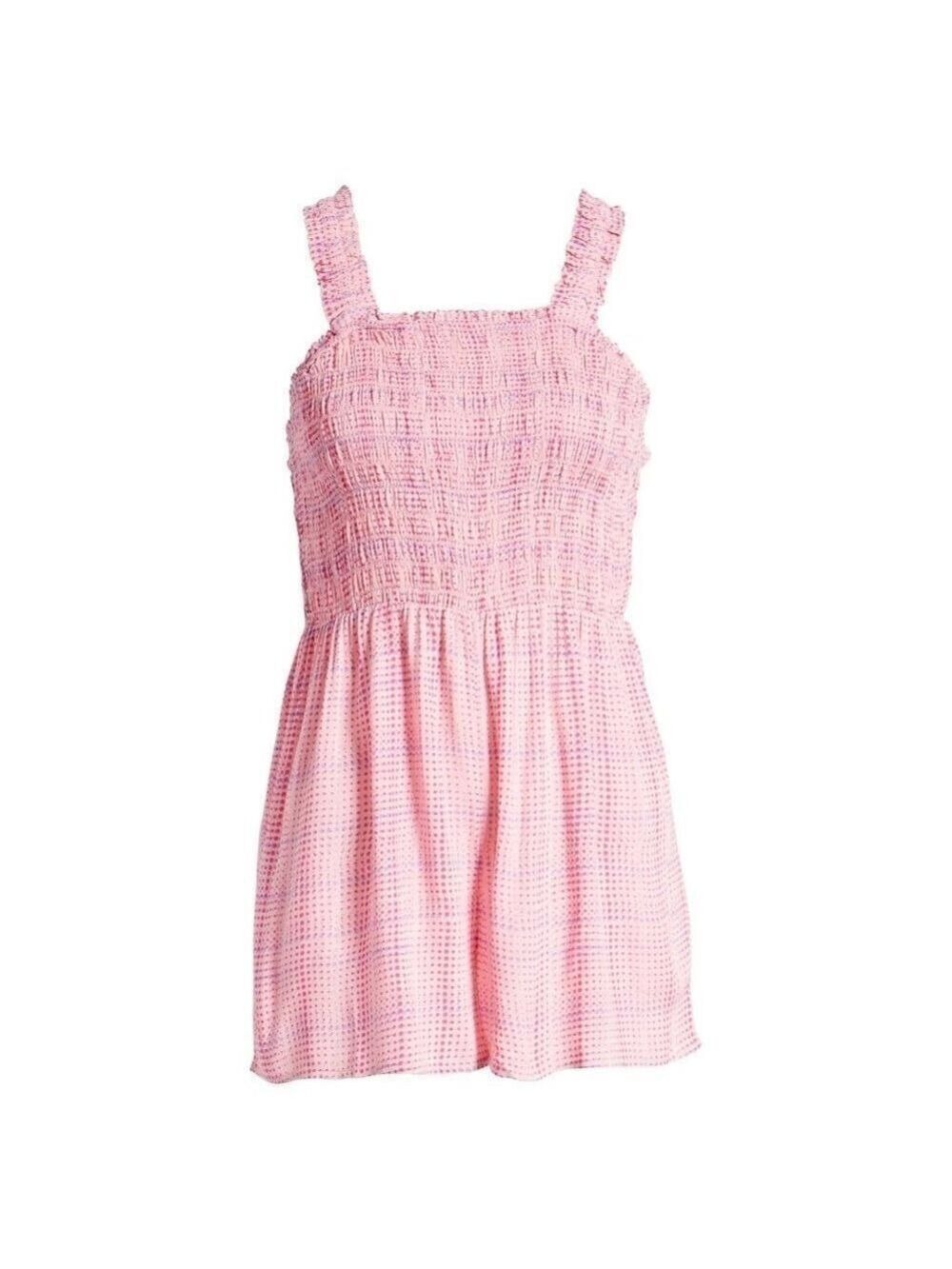 𝅺BP Women Bnwot Pink Dots Smocked Bodice Shorts Romper